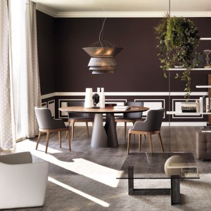 Северный космос, спасающий сталь -пьедестал, ореховый ореховый деревянный круглый обеденный стол.